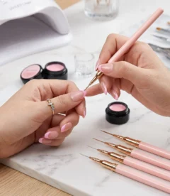 Meem'z striping nail art brush set 5 pieces for line nail art designs in Pakistan