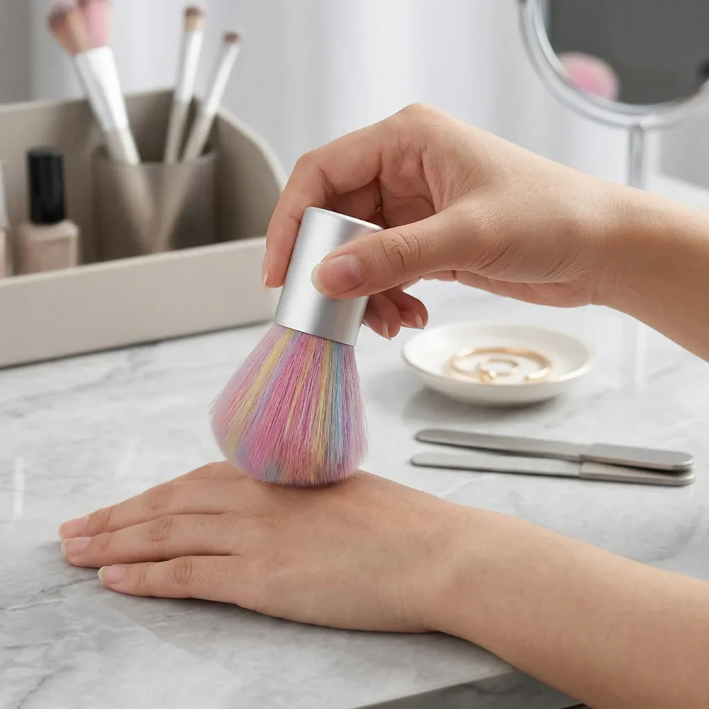 Meem’z small nail dust brush compact for nail technicians in Pakistan Meem'z small nail dust brush compact for nail technicians in Pakistan