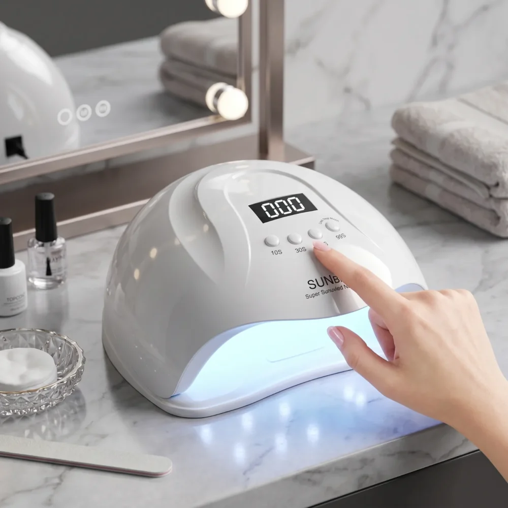 BM3 120W 2-in-1 UV LED nail curing lamp dual power for professional salon use in Pakistan