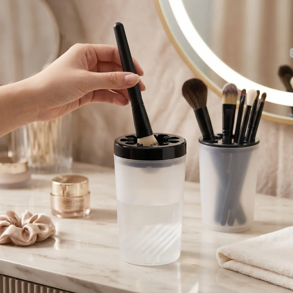 Meem'z nail brush washing cup 11cm for cleaning gel and acrylic brushes in Pakistan