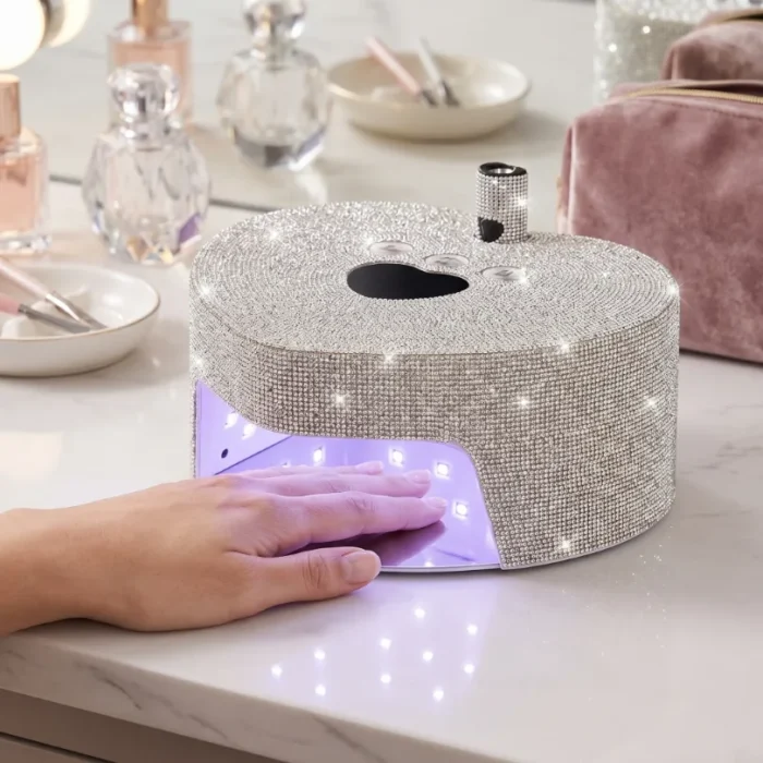 86W rechargeable UV LED nail lamp with handheld UV wand for salon and portable nail use in Pakistan 86W rechargeable UV LED nail lamp with handheld UV wand for salon and portable nail use in Pakistan