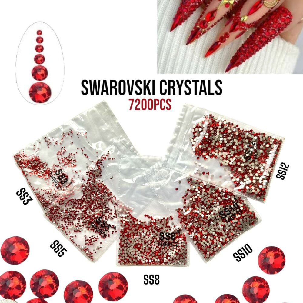 Meemz Crystal Nail Rhinestones 7200PCS