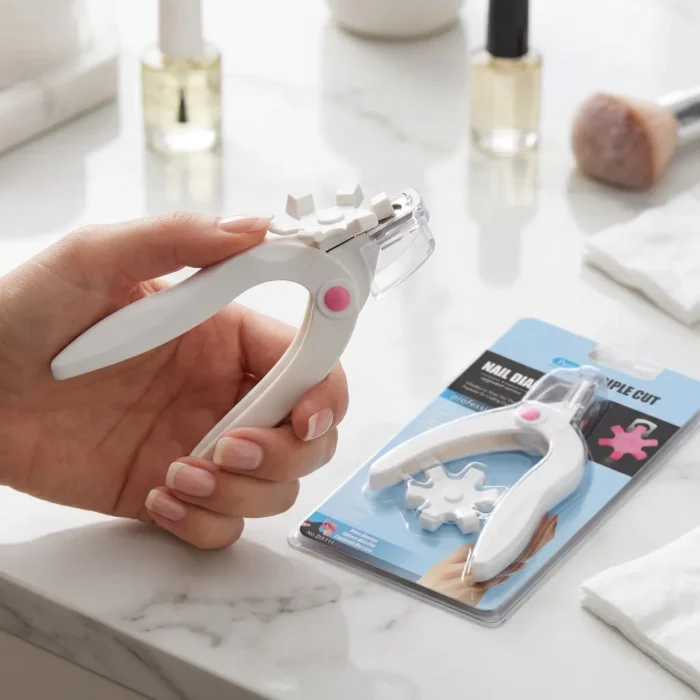 Meem'z nail tip cutter with length measure guide for consistent nail tip trimming in Pakistan