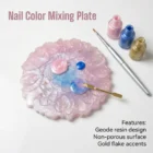 Meem'z mini nail colour mixing plate B handmade resin compact for nail art in Pakistan