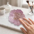 Meem'z nail colour mixing plate galaxy deep purple blue black stones handmade resin in Pakistan