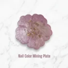 Meem'z nail colour mixing plate galaxy deep purple blue black stones handmade resin in Pakistan