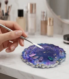 Meem'z nail colour mixing plate E handmade resin for nail art in Pakistan