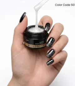 Born Pretty Spider Gel 5ml - SG12 Glitter White Pearl