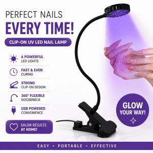 Gel X lamp with clamp Gel Nail UV lamp with table clip 6 LED
