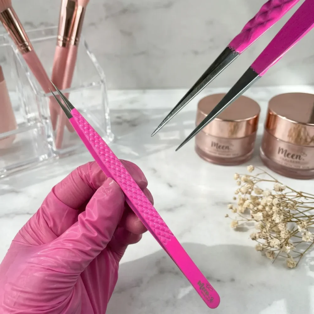 Meem'z isolation lash extension tweezer straight fine tip for lash technicians in Pakistan
