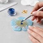 Meem'z mini nail colour mixing plate handmade resin for nail art in Pakistan