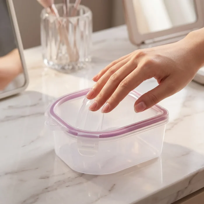 Meem'z soak off bowl for gel polish and acrylic nail removal in Pakistan