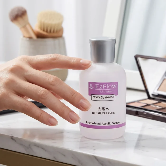 EzFlow nail system brush cleaner 120ml professional for acrylic gel nail brushes in Pakistan