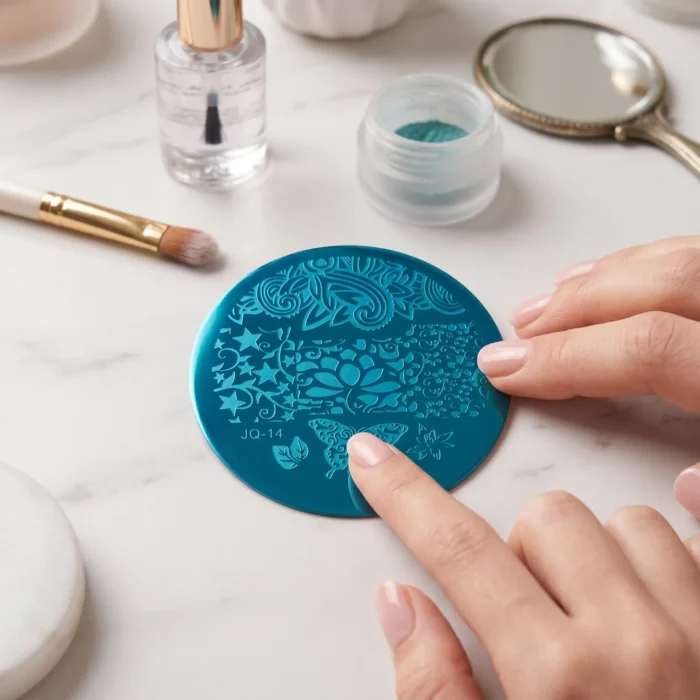 Meem'z nail art stamping plate JQ-14 engraved metal for nail art designs in Pakistan