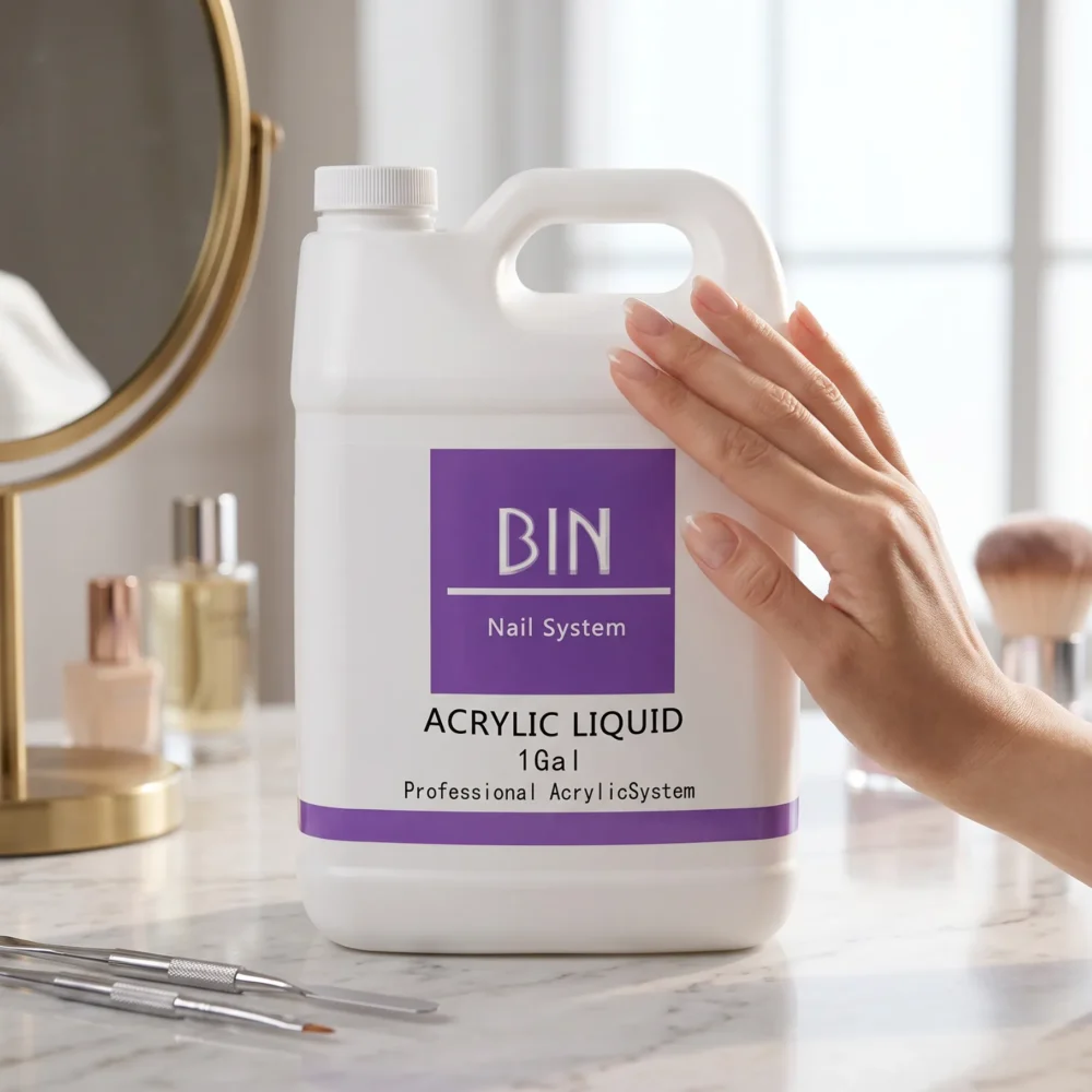Meem'z acrylic monomer liquid gallon 3.7L bulk professional supply for high volume acrylic salons in Pakistan