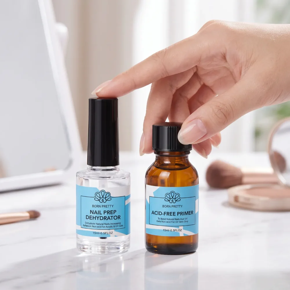 Born Pretty nail prep complete kit with dehydrator primer and base coat in Pakistan
