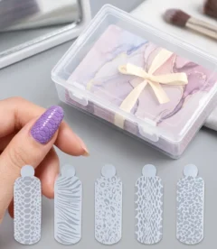 Meem'z 60pcs dual form nail extension silicone molds reusable crystal for gel extensions in Pakistan