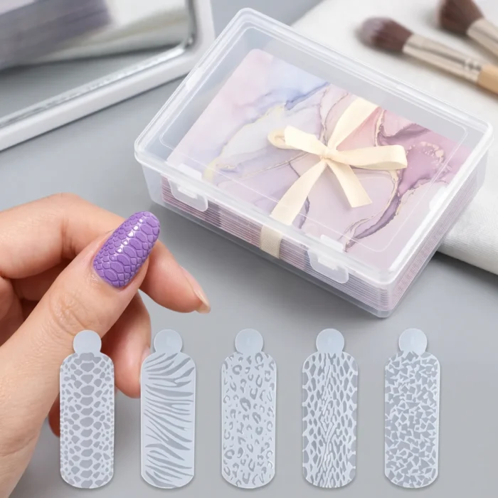 Meem'z 60pcs dual form nail extension silicone molds reusable crystal for gel extensions in Pakistan