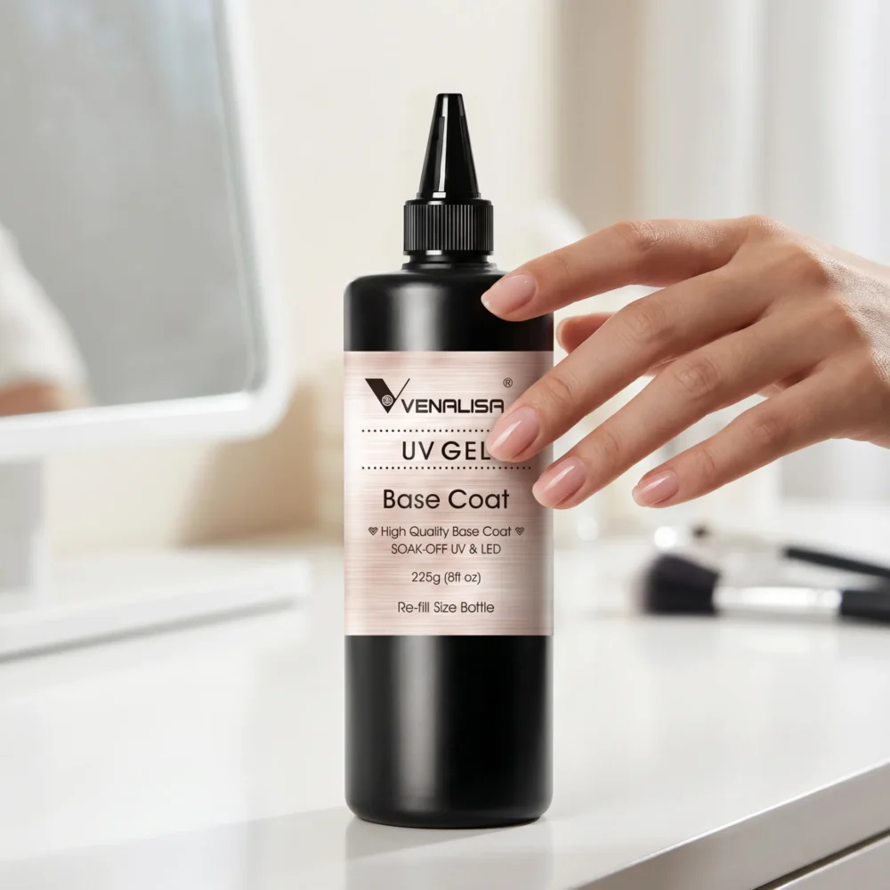 Venalisa Base Coat 225g Bulk Professional Size - TPO Free and HEMA Free The 225g bulk professional base coat is designed for one type of customer specifically: the high-volume professional nail salon that goes through base coat quickly and wants the lowest possible cost per application alongside the safety benefits of a HEMA-free and TPO-free formula. At this volume level the per-application cost is significantly lower than purchasing multiple standard 15ml bottles, making it the practical choice for salons running a full daily appointment schedule of gel nail services. Who This Product Is For Professional nail salons doing 20 or more gel services per day Nail studios looking to significantly reduce product costs through bulk purchasing Salon owners who prioritise hypoallergenic formulas across their entire service offering Training academies doing high volumes of practice gel services Key Specifications Brand: Venalisa Volume: 225g bulk Formula: TPO-free and HEMA-free Type: Professional bulk base coat Cure: UV or LED lamp For: High-volume professional salon use only Cost Efficiency at Bulk Volume A standard 15ml base coat provides approximately 100 to 120 applications for standard nail services. A 225g jar provides many times this volume, significantly reducing the cost per service and the frequency of reordering. For a busy salon this operational efficiency translates directly to better margins on gel nail services. Bulk Orders and Salon Supply Meem'z supplies nail salons across Pakistan with professional products in appropriate volumes for salon use. Contact us about bulk pricing and regular supply arrangements for your salon.