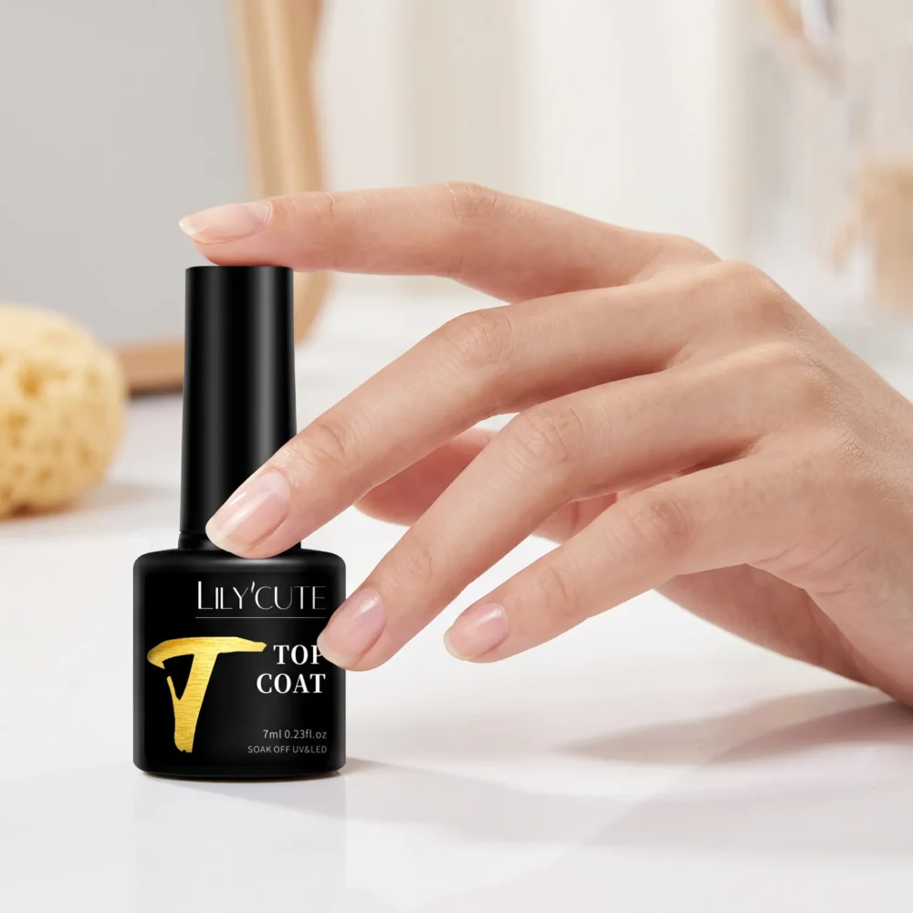 Lilycute UV gel top coat 7ml compact high gloss for cat eye and gel polish services in Pakistan