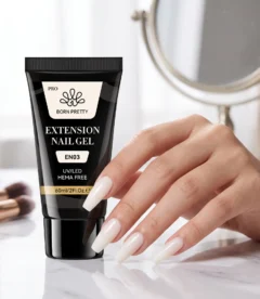 Born Pretty pro HEMA free polygel tube 60ml EN03 pink for feminine nail extensions in Pakistan