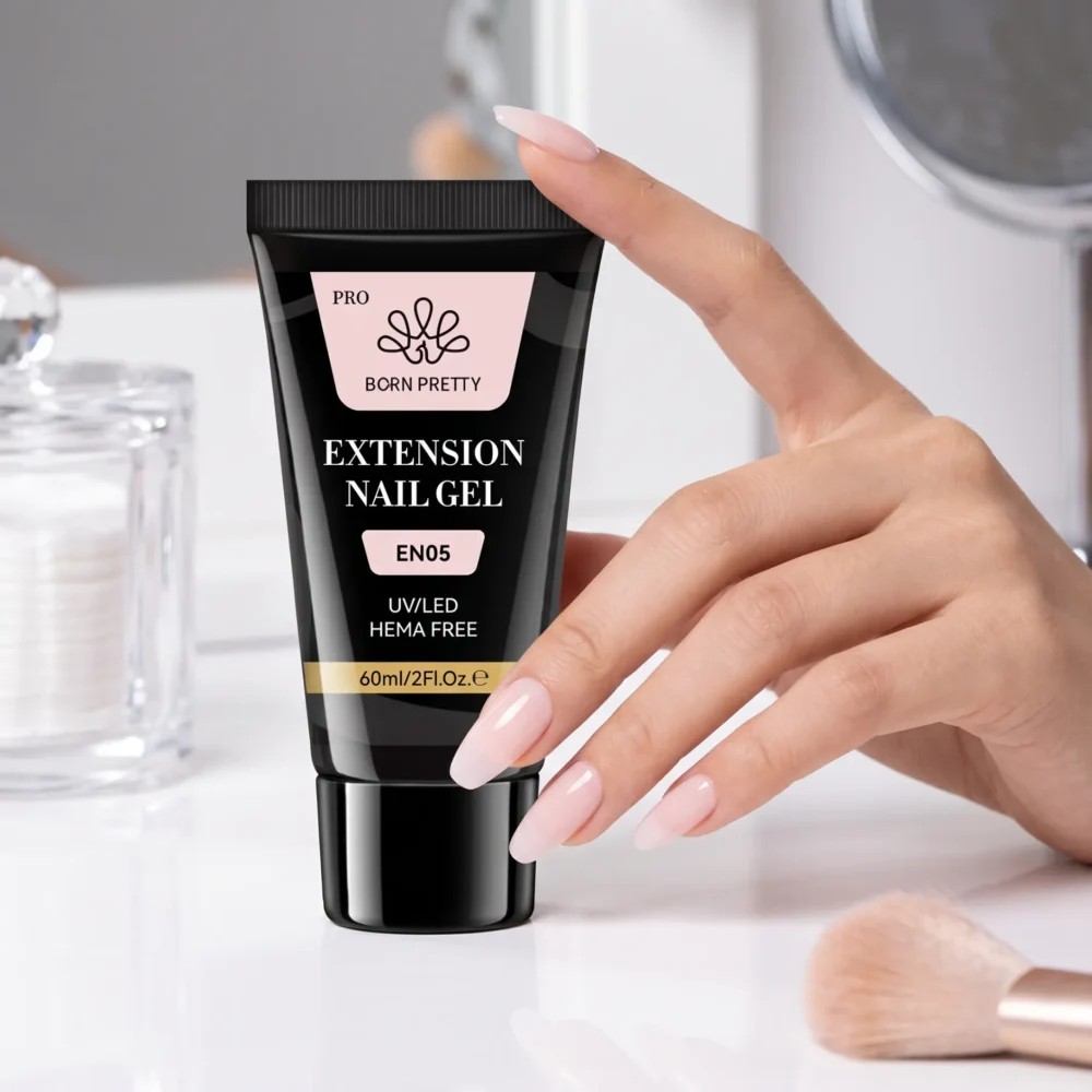 Born Pretty pro HEMA free polygel tube 60ml EN05 pink for feminine nail extensions in Pakistan