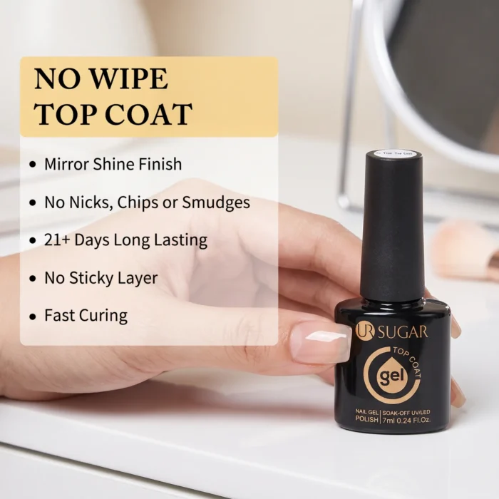 UR Sugar UV gel top coat high gloss for professional gel nail services in Pakistan