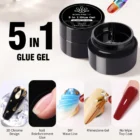 Born Pretty 5-in-1 no-wipe adhesive water ripple gel 5ml for water ripple nail art effect in Pakistan