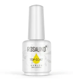 Rosalind no-wipe UV gel top coat 15ml high gloss clean cure for professional gel nails in Pakistan