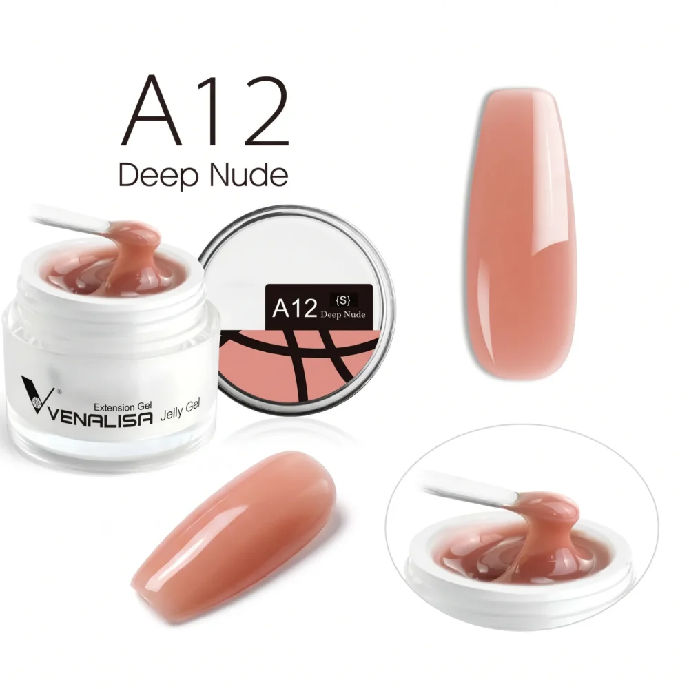 Venalisa hard jelly extension builder gel deep nude A12 for natural cover nail extensions in Pakistan