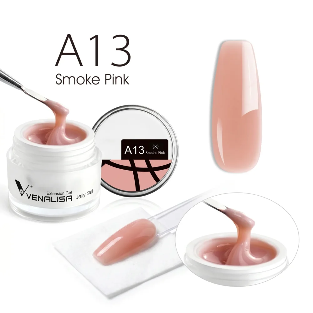 Venalisa hard jelly extension builder gel smoke pink A13 muted sophisticated for nail extensions in Pakistan