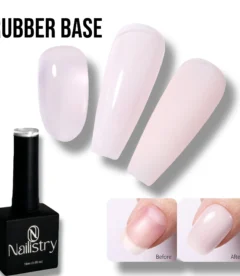 Nailistry rubber base gel natural pink 18ml tinted flexible base exclusively in Pakistan