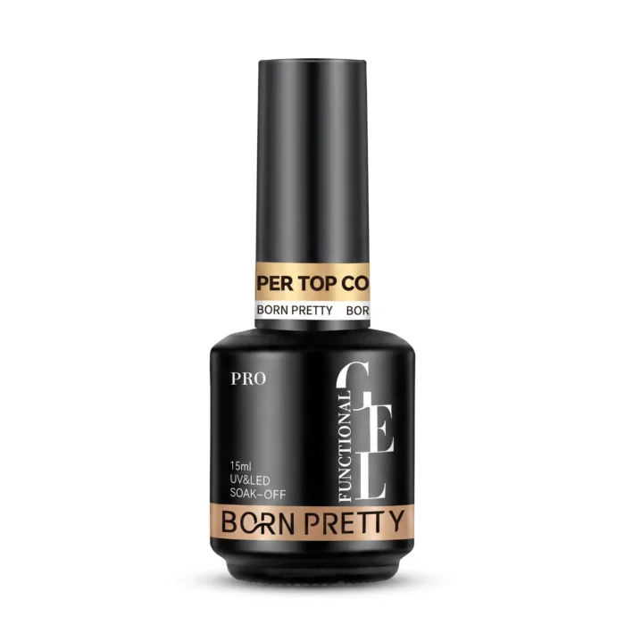 Born Pretty super no-wipe UV gel top coat 15ml enhanced mirror gloss for professional gel nails in Pakistan