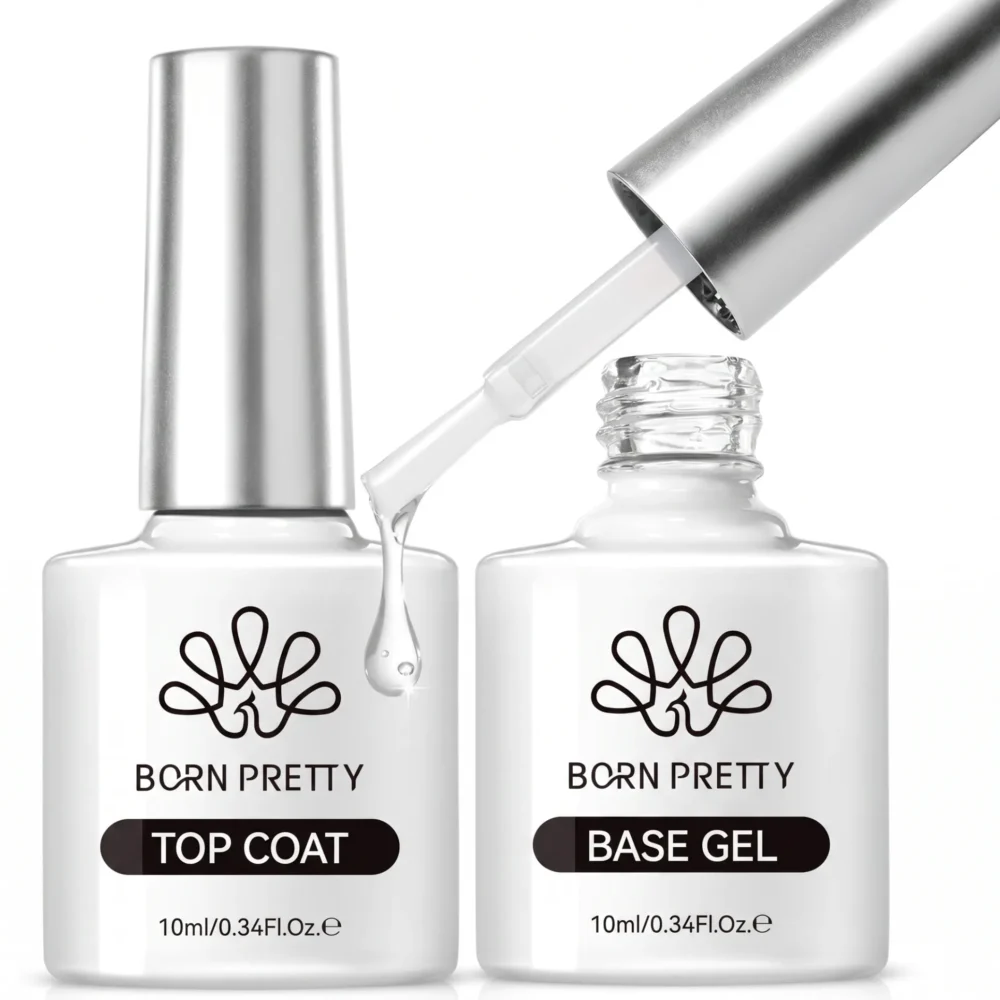 Born Pretty base coat and top coat set 10ml each complete gel nail system set in Pakistan