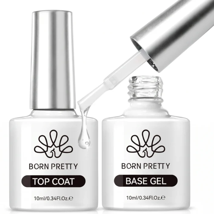 Born Pretty base coat and top coat set 10ml each complete gel nail system set in Pakistan