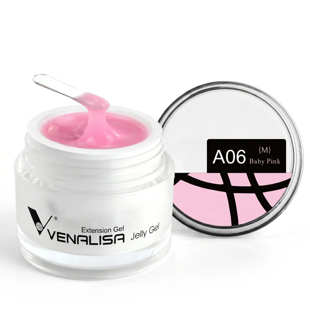 Venalisa hard jelly extension builder gel baby pink A06 for feminine nail extensions in Pakistan