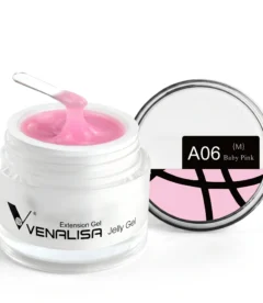 Venalisa hard jelly extension builder gel baby pink A06 for feminine nail extensions in Pakistan