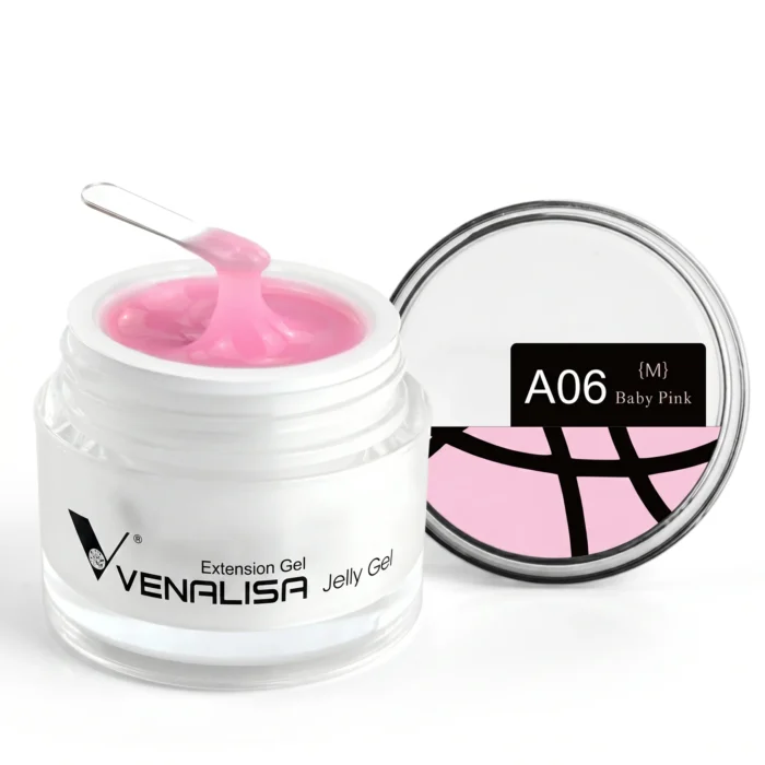 Venalisa hard jelly extension builder gel baby pink A06 for feminine nail extensions in Pakistan