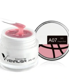 Venalisa hard jelly extension builder gel elegant pink A07 medium pink for nail extensions in Pakistan