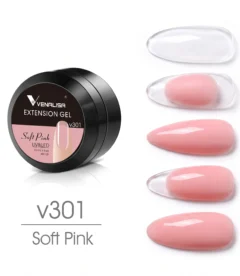 Venalisa extension builder gel TPO free HEMA free soft pink V301 hypoallergenic for nail extensions in Pakistan