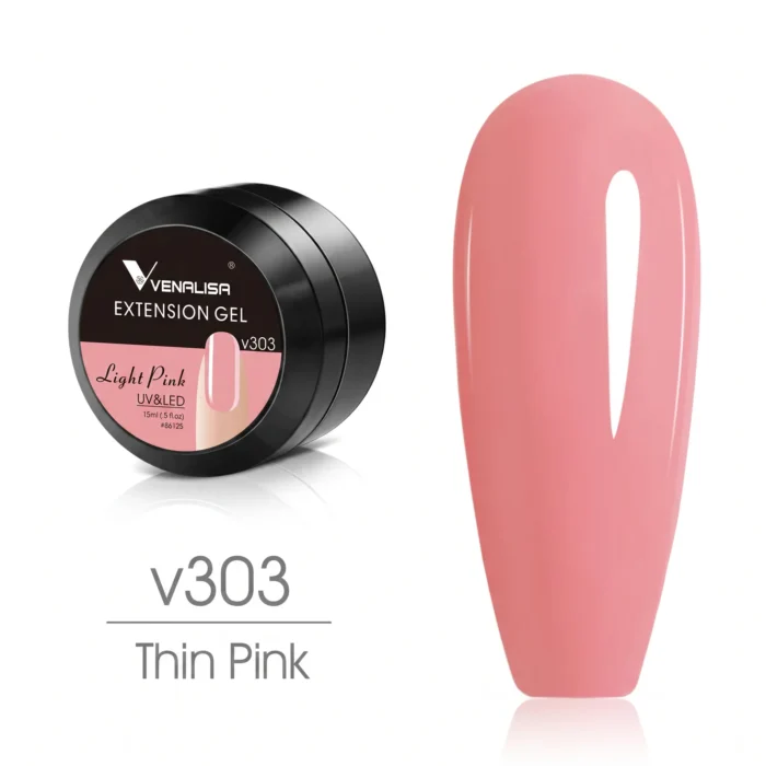 Venalisa extension builder gel TPO free HEMA free light pink V303 for feminine nail extensions in Pakistan