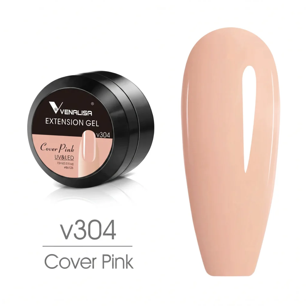 Venalisa extension builder gel TPO free HEMA free cover pink V304 coverage for nail extensions in Pakistan