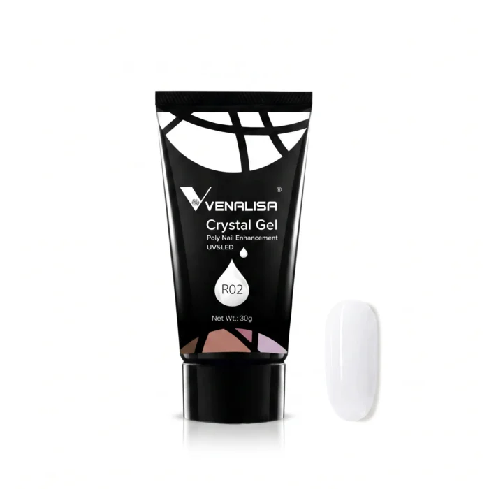 Venalisa crystal gel polygel 30g white R02 for French tip nail extensions in Pakistan