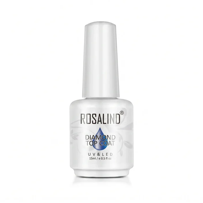 Rosalind diamond UV gel top coat ultra gloss premium finish for professional gel nails in Pakistan