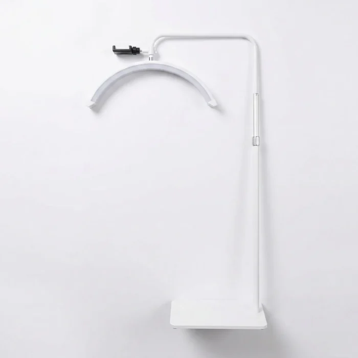 Meem'z half moon LED nail table lamp with stand white for professional nail workstation in Pakistan