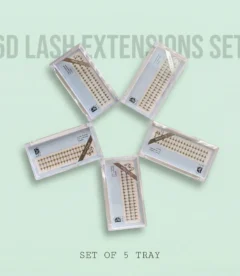 Meem'z 3D pre-made volume lash extension fans 5 tray set for natural volume lash sets in Pakistan