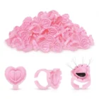 Meem'z heart shape lash glue rings disposable finger holder for lash extension application in Pakistan