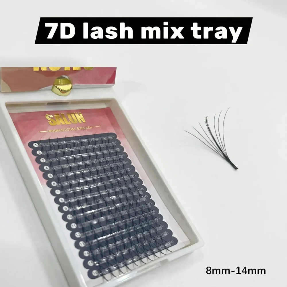 Meem'z 7D pre-made volume lash extension fans mix tray for dramatic volume lash sets in Pakistan