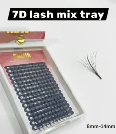 Meem'z 7D pre-made volume lash extension fans mix tray for dramatic volume lash sets in Pakistan