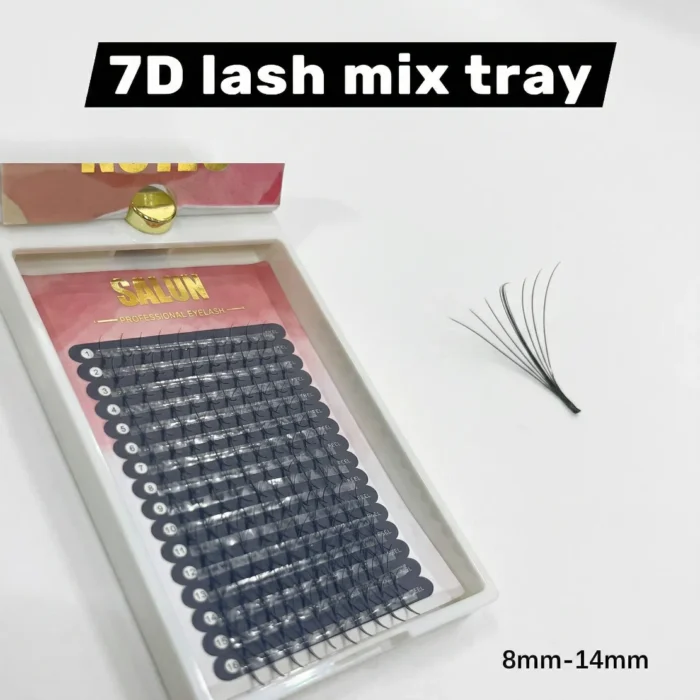 Meem'z 7D pre-made volume lash extension fans mix tray for dramatic volume lash sets in Pakistan Meem'z 7D pre-made volume lash extension fans mix tray for dramatic volume lash sets in Pakistan